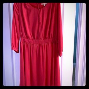 Under Skies silk pink dress. Size L